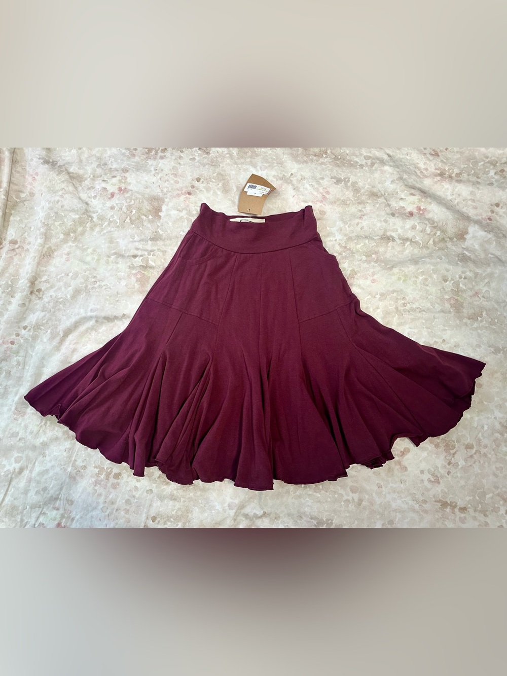Effie's Heart Wine Red Circle Skirt